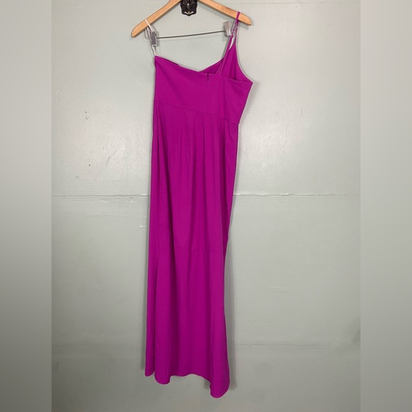 Lovers + Friends Eve Gown Maxi Dress Slit‎ One Shoulder Medium - Picture 5 of 8